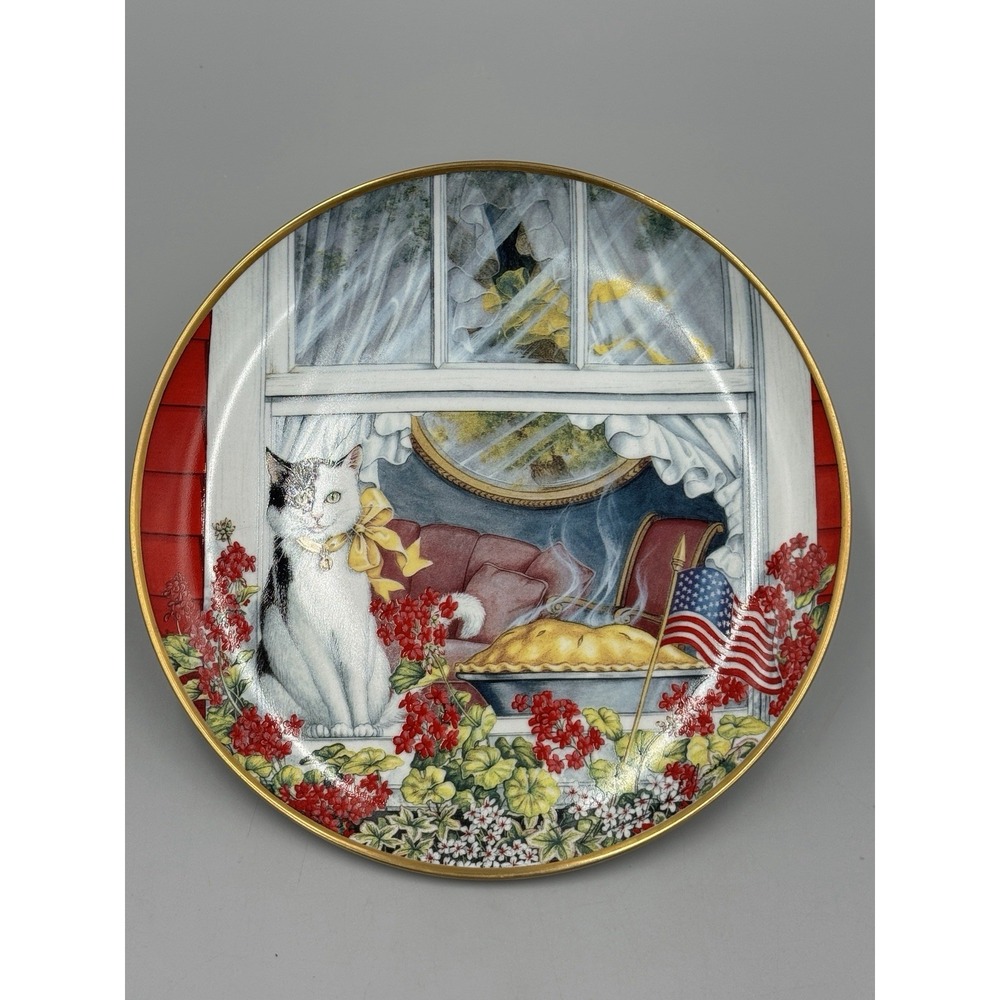 Franklin Mint Home Sweet Home Cat Collectors Plate By Maureen Drdak Jensen